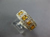 .91CT DIAMOND & AAA CITRINE 14KT YELLOW GOLD 3D SQUARE & ROUND ANNIVERSARY RING