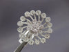 ESTATE EXTRA LARGE 3.29CT DIAMOND 18KT WHITE GOLD 3D MULTI FLOWER COCKTAIL RING