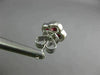 ESTATE LARGE 1.15CT DIAMOND & AAA RUBY 18KT WHITE GOLD 3D SQUARE FLOWER EARRINGS