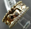 ESTATE 1.05CT DIAMOND 18KT ROSE GOLD PAVE ETOILE HAMMERED MILGRAIN ETERNITY RING