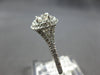 LARGE 1.14CT DIAMOND 14K WHITE GOLD 3D CLASSIC ROUND DOUBLE HALO ENGAGEMENT RING