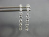 .95CT DIAMOND 18K WHITE GOLD 3D OVAL INSIDE OUT SHARE PRONG HOOP HUGGIE EARRINGS