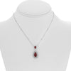 LARGE 3.80CT DIAMOND & AAA RUBY 18KT WHITE GOLD PEAR SHAPE BY THE YARD NECKLACE