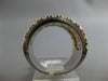 LARGE 3CT DIAMOND 14KT 2 TONE GOLD 3D CLASSIC MULTI ROW WEDDING ANNIVERSARY RING