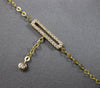 ESTATE .18CT DIAMOND 14KT YELLOW GOLD 3D RECTANGULAR CHANDELIER FUN BRACELET