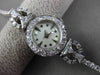 ANTIQUE LARGE 2.50CT OLD MINE MULTI SHAPE DIAMOND PLATINUM LADIES WATCH #2941