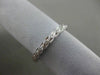ESTATE .09CT DIAMOND 14KT WHITE GOLD FILIGREE ROPE WEDDING ANNIVERSARY RING 2mm