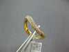 ESTATE .26CT DIAMOND 18KT YELLOW GOLD 3D TWO ROW PAVE CLASSIC WAVE FUN RING