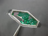 LARGE 4.2CT DIAMOND & AAA COLOMBIAN EMERALD 18KT WHITE GOLD MULTI SHAPE BRACELET