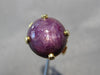 ANTIQUE EXTRA LARGE 19.95CT STAR RUBY SAPPHIRE 14KT YELLOW GOLD 3D RING #25648