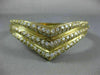 ESTATE LARGE 4.75CT DIAMOND 18K YELLOW GOLD CLASSIC WONDER WOMAN BANGLE BRACELET
