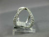 ESTATE LARGE .61CT DIAMOND 18KT WHITE GOLD 3D CLASSIC X LOVE FUN RING