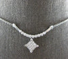 .50CT DIAMOND 14KT WHITE GOLD 3D ROUND & PRINCESS INVISIBLE GEOMETRICAL NECKLACE