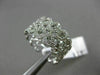 ESTATE 1.66CT DIAMOND 14KT WHITE GOLD 2 ROW FILIGREE SEMI ETERNITY WEDDING RING