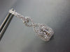 ESTATE 1.59CT DIAMOND 18KT WHITE GOLD ROUND & BAGUETTE SQUARE HANGING EARRINGS
