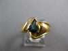 .87CT DIAMOND & AAA SAPPHIRE 14K YELLOW GOLD PEAR SHAPE & ROUND CRISS CROSS RING