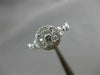 ESTATE .58CT ROUND DIAMOND 18KT WHITE GOLD DOUBLE HALO ENGAGEMENT PROMISE RING