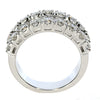 ESTATE LARGE 2.97CT DIAMOND 18KT WHITE GOLD 3D ROUND & BAGUETTE ANNIVERSARY RING