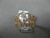 ESTATE WIDE .67CT ROUND DIAMOND 14K ROSE GOLD 3D MULTI WAVE CRISS CROSS FUN RING