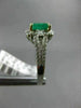 WIDE 1.35CT DIAMOND & AAA EMERALD 14K TWO TONE GOLD SQUARE HALO ENGAGEMENT RING