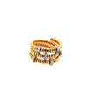 ESTATE .28CT DIAMOND 18KT WHITE AND YELLOW GOLD 3D BY THE YARD SNAKE FUN RING