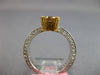 LARGE 2.02CT WHITE & MOCHA DIAMOND 18KT 2 TONE GOLD 3D ETERNITY ENGAGEMENT RING