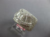 EXTRA LARGE 2.68CT DIAMOND 18KT WHITE GOLD ROUND & BAGUETTE FUN ANNIVERSARY RING