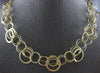 ESTATE 14KT YELLOW GOLD 3D MULTI CIRCULAR DOUBLE STRAND FUN LOVE NECKLACE #27921