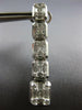LARGE 1.61CT DIAMOND 18KT WHITE GOLD CLUSTER INVISIBLE JOURNEY HANGING EARRINGS