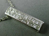 ESTATE LARGE 1.60CT DIAMOND 14KT WHITE GOLD INVISIBLE RECTANGULAR PENDANT #18131