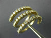 ESTATE 1.51CT DIAMOND 14KT YELLOW GOLD 3D CLASSIC THREE ROW FUN SNAKE RING