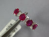 1.77CT DIAMOND & AAA RUBY 14KT WHITE GOLD OVAL & ROUND 4 STONE ANNIVERSARY RING