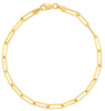 ESTATE 14KT YELLOW GOLD 3D CLASSIC OVAL LINK SOLID FUN BRACELET