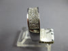 WIDE 1.0CT DIAMOND 18KT WHITE GOLD 3D 3 ROW PRINCESS WEDDING ANNIVERSARY RING