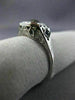 ANTIQUE .53CT DIAMOND & AAA SAPPHIRE 18K WHITE GOLD SQUARE ENGAGEMENT RING 26026