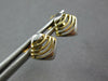 ESTATE SMALL 14KT WHITE AND YELLOW GOLD 3D CLASSIC SQUARE STUD EARRINGS #27040