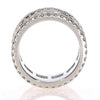 WIDE 3.70CT DIAMOND 18KT WHITE GOLD ROUND & BAGUETTE ETERNITY ANNIVERSARY RING