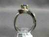 LARGE 1.69CT DIAMOND & AAA TANZANITE 14K 2 TONE GOLD 3D TRILLION ENGAGEMENT RING