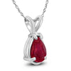 ESTATE AAA RUBY 14KT WHITE GOLD 3D PEAR SHAPE TEAR DROP LOVE FLOATING PENDANT