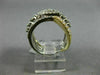 ESTATE LARGE 1.40CT DIAMOND 14K 2 TONE GOLD 3D CRISS CROSS HALO ANNIVERSARY RING