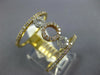 ESTATE LARGE .67CT DIAMOND 18KT TRI COLOR GOLD 3D TRIPLE CIRCLE OF LIFE FUN RING