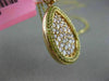 ESTATE LARGE 1.93CT PINK & FANCY YELLOW DIAMOND 18KT ROSE GOLD TEAR DROP PENDANT