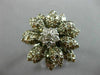 ESTATE LARGE 1.26CT WHITE & CHOCOLATE FANCY DIAMOND 14KT YELLOW GOLD RING #26265