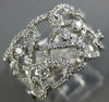 WIDE .76CT DIAMOND 18KT WHITE GOLD MULTI ROW LOVE KNOT ETOILE ANNIVERSARY RING
