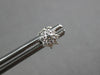 ESTATE .36CT DIAMOND 18KT WHITE GOLD 3D CLASSIC FLOWER STAR STUD EARRINGS