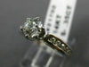 ESTATE WIDE .91CT ROUND DIAMOND 14KT WHITE GOLD SOLITAIRE ENGAGEMENT RING #21702