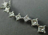 ESTATE .95CT PRINCESS CUT DIAMOND 14KT WHITE GOLD 7 STONE JOURNEY PENDANT #18529