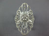 ESTATE LARGE .36CT DIAMOND 14KT WHITE GOLD 3D FLOWER OPEN FILIGREE FUN RING