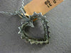 ESTATE .90CT DIAMOND & AAA RUBY 14KT WHITE GOLD OPEN HEART LOVE FLOATING PENDANT