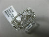 ESTATE WIDE 1CT ROUND & PRINCESS DIAMONDS 14KT WHITE GOLD 3D SEMI ETERNITY RING